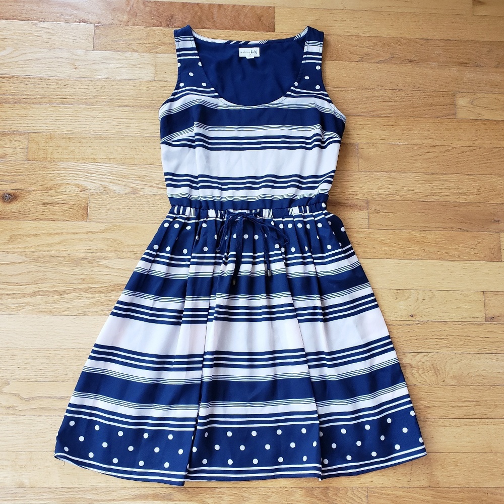 Maison Jules Blue and White Dress